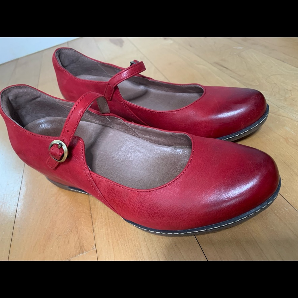 Dansko Dressy Red Mary Jane Size 38